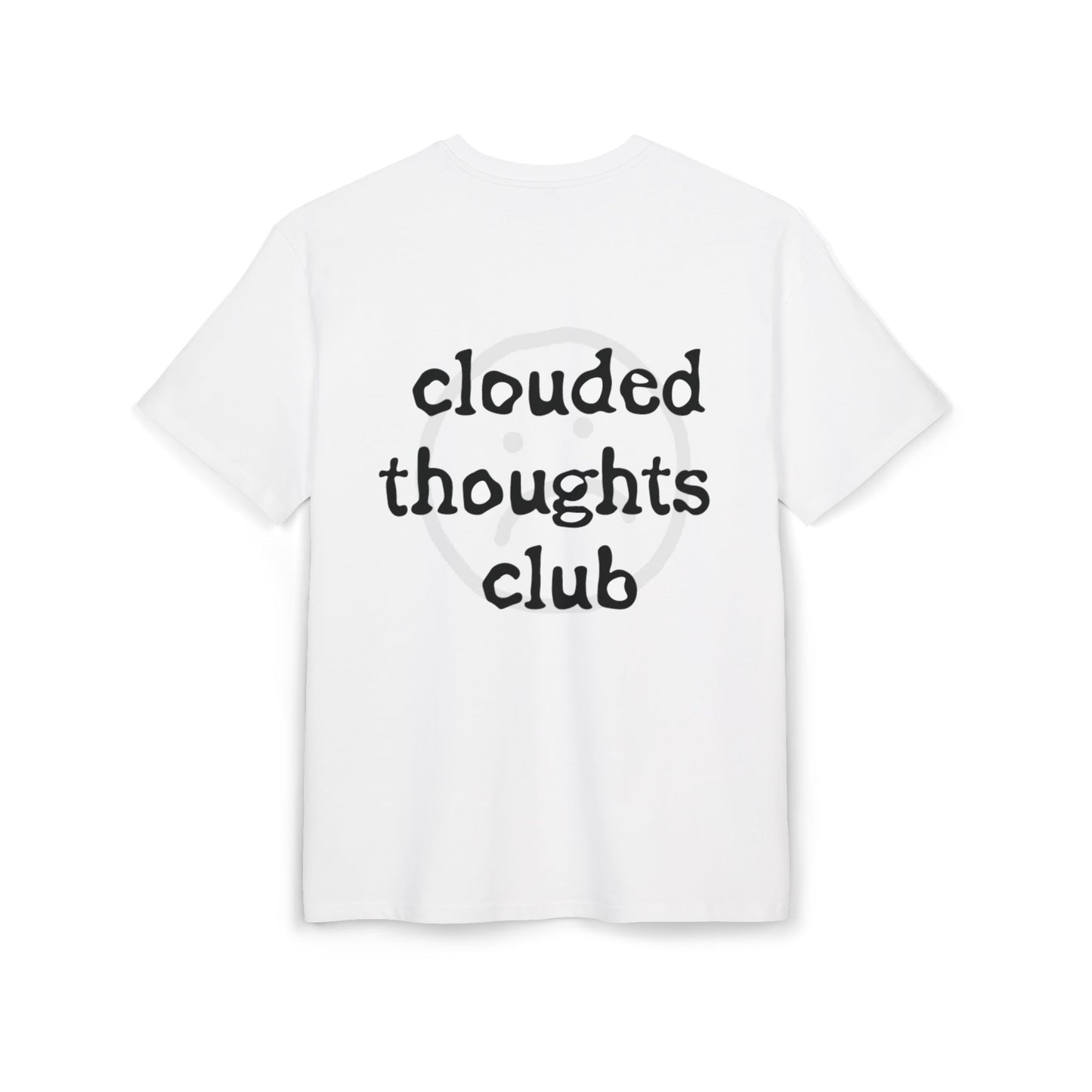 CLOUDED THOUGHTS CLUB BOXY WHITE TEE