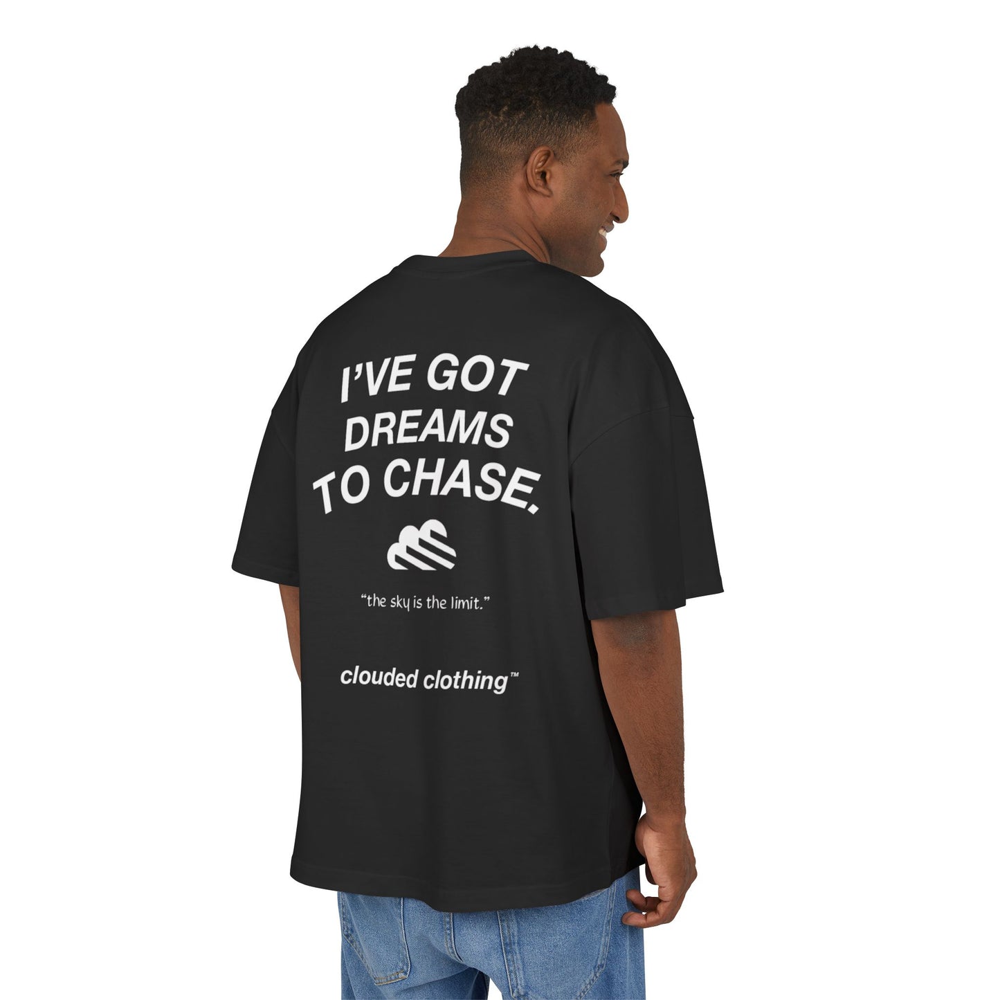 DREAMCHASER BOXY BLACK TEE