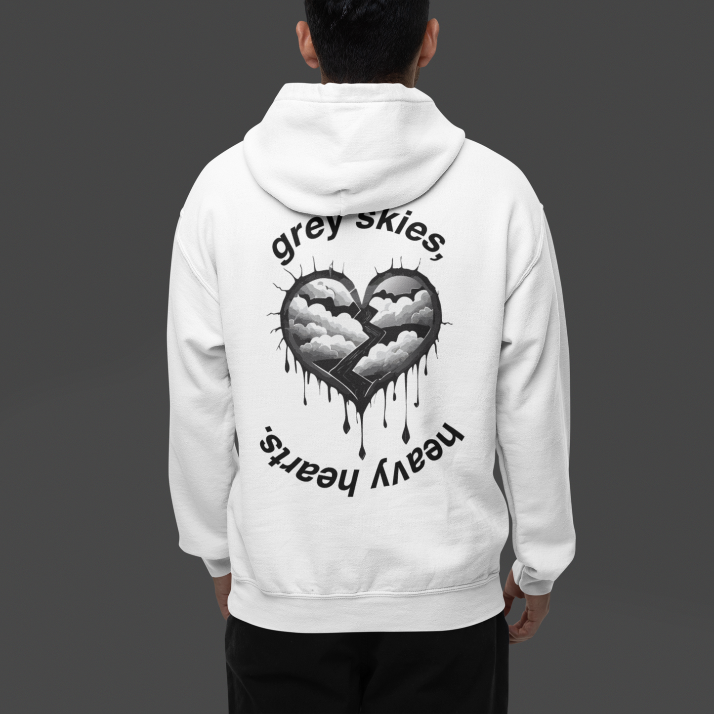 HEAVY HEARTS HOODIE WHITE