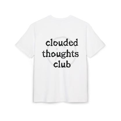 CLOUDED THOUGHTS CLUB BOXY WHITE TEE